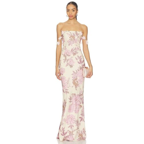 Bronx and Banco Dresses & Skirts - NEW BRONX BANCO Magnolia Rosie Off-Shoulder Floral Column wedding guest Gown